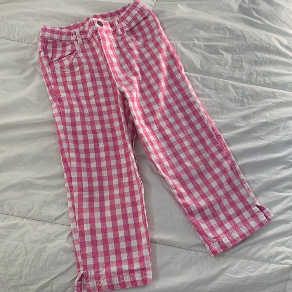 Baby Boden pink gingham pants
